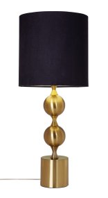 Prakt 60cm Gebürstetes Messing tischlampe Von Cottex - Die prächtige Tischlampe aus Metall und Textil ist eine elegante und auffällige Lampe, die dem Raum eine anspruchsvolle Note verleiht.
