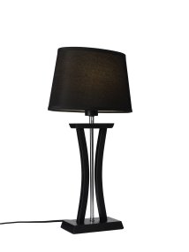 New Chelsea 47cm Schwarz tischlampe Von Cottex - Die Tischlampe New Chelsea ist eine elegante Kombination aus Draht, Metall und Textil, die dem Raum ein modernes und stilvolles Flair verleiht.