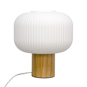 Ekerum 34cm Weiß tischlampe Von Nordic Lighting - Die Leuchte wird mit einem 1,8 m langen, transparenten Kabel, einem Netzschalter und einem Netzstecker geliefert.