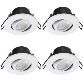 Cheapy 4CCT 4er-Pack Weiß Von Designlight - Die Cheapy-Leuchte ist nach IP65 zertifiziert und somit sicher für die Installation in Badezimmern und anderen Feuchträumen.