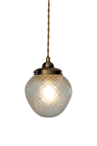 Gatsby Ø15 Antikmessing Von Aneta Lighting - Die Gatsby-Fensterleuchte besticht durch ihr klassisches und elegantes Design mit einem dekorativen Schirm aus klarem, geh&auml;rtetem Glas und Metalldetails in Antikmessing-Optik.