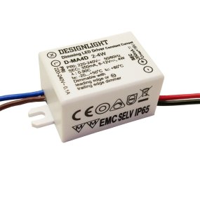 D-MA4D dimmbares Vorschaltgerät Von Designlight - Ein 4-W-Treiber im minimalistischen Design, ideal für den Einbau in A/B- oder ROT-Unterputzdosen oder zur Verschraubung als Außenmontage.