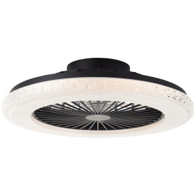 Badria Ø50 Schwarz Von Brilliant - Die Ventilatorgeschwindigkeit l&auml;sst sich bequem &uuml;ber die Fernbedienung regeln, und die praktische Reversierfunktion erm&ouml;glicht den ganzj&auml;hrigen Einsatz des Ventilators: im Sommer zur K&uuml;hlung und im Winter zur effektiveren Verteilung warmer Luft.