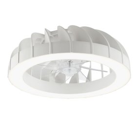 Fanora Ø46 Weiß Von Brilliant - Im Sommer sorgt der Ventilator f&uuml;r k&uuml;hlende Luftzirkulation, w&auml;hrend die Umkehrfunktion im Winter die warme Luft gleichm&auml;&szlig;ig im Raum verteilt und so zu einem geringeren Energieverbrauch beitr&auml;gt.