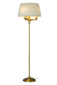 Toulouse Gold stehlampe Von Aneta Lighting - Die Stehleuchte Toulouse besticht durch ihr klassisches und elegantes Design mit dekorativen Details und einer edlen Goldoberfl&auml;che.