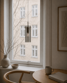 Cilinda Ø7 Chrome/geräuchert fensterlampe Von Nordic Lighting - Cilinda ist eine zeitlose Fensterlampe mit elegantem Design.
