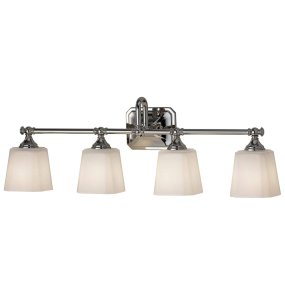 Concord 76cm Chrom badezimmerlampe Von Elstead Lighting - Es ist aus hochwertigem Stahl und Glas gefertigt und verfügt über eine stilvolle Chromoberfläche, die ein luxuriöses Gefühl vermittelt.
