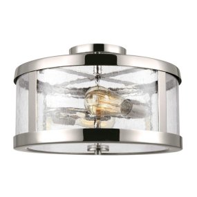 Harrow Ø38 Poliertes Nickel Von Elstead Lighting - Harrow ist die ideale Wahl f&uuml;r Flur, K&uuml;che oder Schlafzimmer, wenn Sie eine stilvolle und funktionale Deckenleuchte suchen.