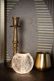 Cintra 9cm Transparent tragbare Von Lucide - Mit dem mitgelieferten USB-C-Kabel (40 cm) ist sie in 3 Stunden vollst&auml;ndig aufgeladen und leuchtet bis zu 24 Stunden bei niedrigster und bis zu 3 Stunden bei h&ouml;chster Helligkeit.