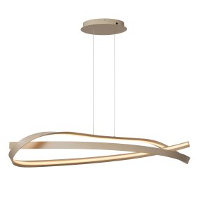 Menuet 110cm Beige Von Lucide - Die integrierte LED-Beleuchtung sorgt f&uuml;r ein helles und angenehmes Licht, das sich ideal &uuml;ber dem Esstisch oder in der K&uuml;che einf&uuml;gt.