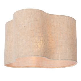 Chantal Ø40 Beige deckenleuchte Von Lucide - Der naturfarbene Textilschirm in Beiget&ouml;nen streut das Licht angenehm und schafft eine warme und behagliche Stimmung.