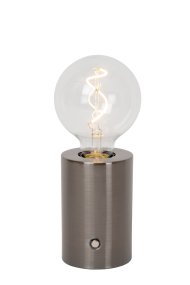 Vivo 23cm Dunkelgrau tragbare Von Lucide - Die Tischleuchte Vivo ist eine tragbare und elegante Lampe, die sich perfekt für eine gemütliche Stimmungsbeleuchtung eignet.