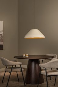 Andres Ø56 Cremeweiß Von Lucide - Ihre sanft gerundete Form verleiht ihr einen modernen und harmonischen Ausdruck, der sowohl in minimalistischen als auch in klassischen Wohnr&auml;umen hervorragend zur Geltung kommt.