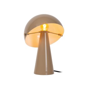 Barone 34cm Taupe tischlampe Von Lucide - Der charakteristische Schirm l&auml;sst sich neigen, um eine individuelle Lichtwirkung zu erzielen und das Licht genau dorthin zu lenken, wo Sie es w&uuml;nschen.