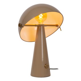 Barone 52cm Taupe tischlampe Von Lucide - Die Leuchte verbreitet ein angenehmes Licht und passt sowohl auf den Schreibtisch als auch auf den Beistelltisch.