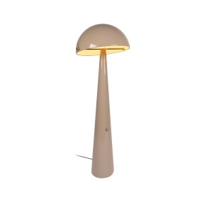 Barone Taupe stehlampe Von Lucide - Der charakteristische Schirm l&auml;sst sich neigen und erm&ouml;glicht so eine individuelle Lichtsetzung und die pr&auml;zise Ausrichtung des Lichts.