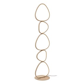Samling Beige stehlampe Von Lucide - Die f&uuml;nf miteinander verbundenen Leuchtelemente verf&uuml;gen &uuml;ber integrierte LED-Streifen, die zusammen ein helles und angenehmes Licht f&uuml;r die Allgemein- und Stimmungsbeleuchtung erzeugen.