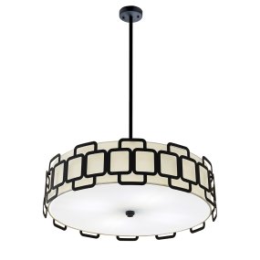 Sabina Ø57 Schwarz hängelampe Von Elstead Lighting - Sabina ist eine elegante Pendelleuchte mit luftigem und dekorativem Design.