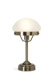 Jas 30cm Antikes Messing tischlampe Von Lampan - Wird mit einem 1,5 m langen transparenten Kunststoffkabel mit Netzschalter und Stecker geliefert.