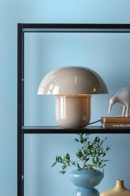 Mushroom 25cm Greige Von Leitmotiv - Die Kuppel der Leuchte erzeugt blendfreies Licht und lenkt es nach unten, wodurch eine angenehme und stimmungsvolle Beleuchtung entsteht.