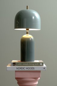 Rico 43cm Blau tischlampe Von Leitmotiv - Der Lampenfuß in einem dezenten Denimblau harmoniert perfekt mit dem hellblauen Lampenschirm und erzeugt so einen sanften und modernen Kontrast.