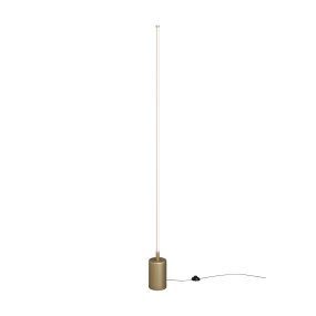 Flow Messing stehlampe Von Maytoni - Mit seiner schlanken, geraden Form und der versteckten LED-Beleuchtung spendet es ein sanftes und dezentes Licht, das eine ruhige Atmosphäre schafft.
