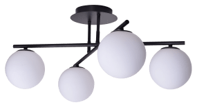 Globi 4 Ø65 Schwarzweiß deckenleuchte Von Nordic Lighting - Globi 4 ist eine moderne Deckenleuchte, die stilvolles Design und ein sanftes, angenehmes Licht bietet.
