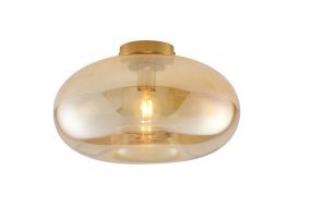 Munc Ø40 Bernstein deckenleuchte Von Lampan - Munc ist eine elegante Deckenleuchte, die Glas und Metall in einem sanften und stilvollen Design vereint.