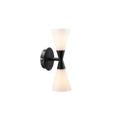 Harlekin duo Mattschwarz wandlampe Von Herstal - Harlekin Duo ist eine elegante und stilvolle Wandleuchte.