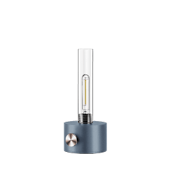 Harbor 23cm Mattblau tischlampe Von Herstal - Ein Leuchtturm, der zum sicheren Hafen der Heimat f&uuml;hrt.
