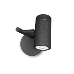 Holder Ø6 Schwarz wandlampe Von Herstal - Die Holder-Familie zeichnet sich durch die Kombination von Metall und Holz aus.
