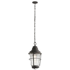 Chance Harbor 43cm Zink Von Elstead Lighting - Chance Harbor &auml;r en klassisk och robust takpendel med en design inspirerad av maritim stil.