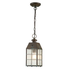 Nantucket 36cm Antikes Messing Von Elstead Lighting - Tillverkad av massiv m&auml;ssing och glas, erbjuder den en robust och elegant konstruktion som &aring;ldras vackert &ouml;ver tid.