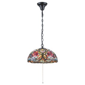Larissa Ø38 Mehrfarbig Von Elstead Lighting - Beim Einschalten der Lampe kommen die wundersch&ouml;nen Farben des Glases besonders gut zur Geltung und erzeugen ein warmes und stimmungsvolles Licht im Raum.