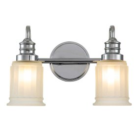 Swell 36cm Chrom poliert badezimmerlampe Von Elstead Lighting - Die Swell-Wandleuchte in poliertem Chrom ist ein stilvoller amerikanischer Klassiker aus Stahl mit Milchglas.