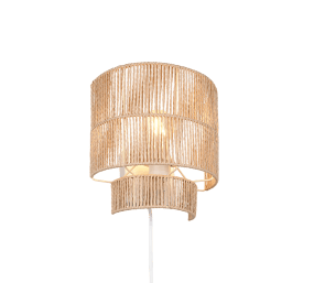 Satna 24cm Natur wandlampe Von Trio Lighting - Satna ist eine moderne Wandleuchte mit schlichtem Design.