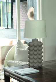 Bubbles 50cm Greige lampenfuß Von Hallbergs - Wird mit Kabel, Netzschalter und Stecker geliefert.