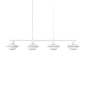 Stealth 120cm Weiß hängelampe Von Nordic Lighting - Die Leuchte wird mit zwei Sets an Details geliefert &ndash; Kn&ouml;pfen und Ringen in Chrom und Wei&szlig; &ndash; sodass Sie ganz einfach die Optik w&auml;hlen k&ouml;nnen, die am besten zu Ihrer Einrichtung passt.