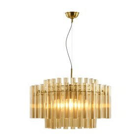 Lancaster Ø54 Messing/Bernstein hängelampe Von Lampan - Eine raffinierte Leuchte, die zum nat&uuml;rlichen Blickfang &uuml;ber dem Esstisch oder im Wohnzimmer wird und dort Charakter und Atmosph&auml;re verleiht.