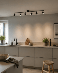 Omega 6 Schwarz spotlight Von Nordic Lighting - Platzieren Sie ihn im Flur, in der K&uuml;che oder im Schlafzimmer.