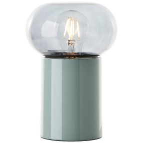 Knut 22cm Grün Von Brilliant - Diese stilvolle Tischleuchte vereint Metall und Glas in einem modernen und dekorativen Design.