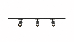 Forma 3-sett Schwarz Von Nordic Lighting - Ein komplettes Set aus Schienen und Strahlern von Nordic Lighting.