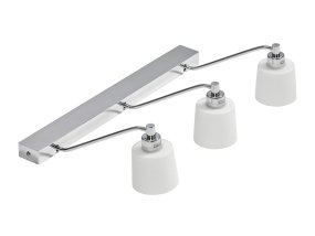 Tärnö 50cm Chrom badezimmerlampe Von Armaturhantverk - Die Chromoberfläche und das weiße Glas ergeben eine elegante Kombination, die ein weiches und angenehmes Licht verbreitet, perfekt für die Spiegelbeleuchtung.