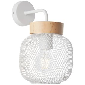 Giada 20cm Weiß wandlampe Von Brilliant - Die Giada Wandleuchte verbindet modernes Design mit natürlichen Elementen und schafft eine warme, gemütliche Atmosphäre im Zuhause.