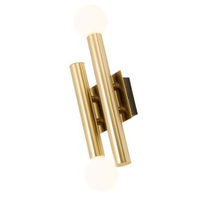 Lucky 34cm Antikes Messing wandlampe Von Brilliant - Lucky ist eine stilvolle Wandleuchte, die sowohl als Ergänzung zur Raumbeleuchtung als auch als dekoratives Stimmungslicht eingesetzt werden kann.