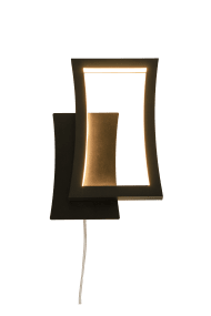 Staccato 23cm Schwarz wandlampe Von Aneta Lighting - Mit 3-Stufen-Dimmer, den Sie bequem &uuml;ber den Netzschalter an der Schnur oder &uuml;ber den Wandschalter steuern k&ouml;nnen.