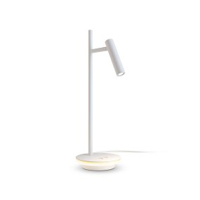 Estudo 45cm Weiß schreibtischlampe Von Maytoni - Die minimalistische Form und der elegante Sockel mit integrierter Lichtkante machen Estudo zu einer vielseitigen und eleganten Ergänzung für Zuhause und das Büro.