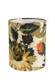 Lampshade Cylinder Sunflower Ø22 Mehrfarbig Von Alde & Lind - Der Stoff ist in satten Herbsttönen wie Grün, Gelb, Orange und Braun gehalten, was dem Schirm eine warme und ausdrucksstarke Ausstrahlung verleiht.