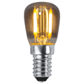 LED E14 1W 2100K rauchfarben Von Star Trading - Gl&uuml;hbirnenlampe mit LED und Rauchglas.