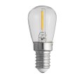 E14 Birnenlampe 0,8W 2700K Transparent Von Unison - Die CLASSIC Birnen-Lichtquelle E14 ist klar und hat eine Leistung von 0,8 W und ein warmes Licht von 2700 K.
